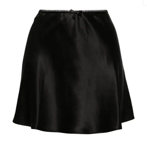 Reformation Edda Silk Mini Skirt